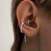 No Piercing Organic Shaped Ear Cuff in Silver
