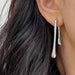 Double Teardrop Earrings in Silver