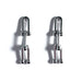 Three U-Link Chain Earrings in Silver