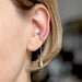 No Piercing Ear Cuff with Teardrop in Silver